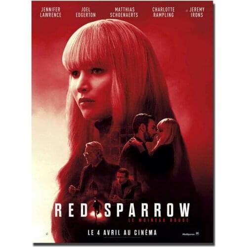 L0056 Red Sparrow Movie Jennifer Lawrence Silk Fabric Poster Art Decor Indoor Painting Gift