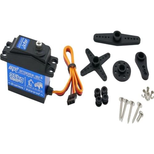 Metal Gear Waterproof 35kg 180° Brushless Servo for 1/8 1/10 Scale RC Crawler Car DIY Parts