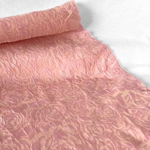 Cherry Blossom Powder Fashion Fabric Dress Fabric Jacquard, High Quality Fabric Design Apparel Decoration Fabric