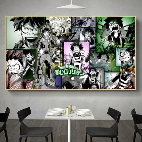 My Hero Academia Collection Poster Anime Wall Decoration Poster Art Prints 50 x 70 cm,No Frame