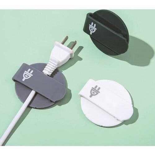 3Colors Wall Hanging For Household ABS 3Pcs/Set Plug Hook Self-adhesive Multifunction for Power Plug Socket Kitchen Supplies