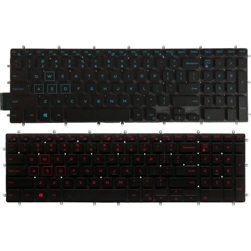New US laptop keyboard for Dell G3 15 3579 3779 G5 15 5587 G7 15 7588 keyboard layout blue/red Backlit