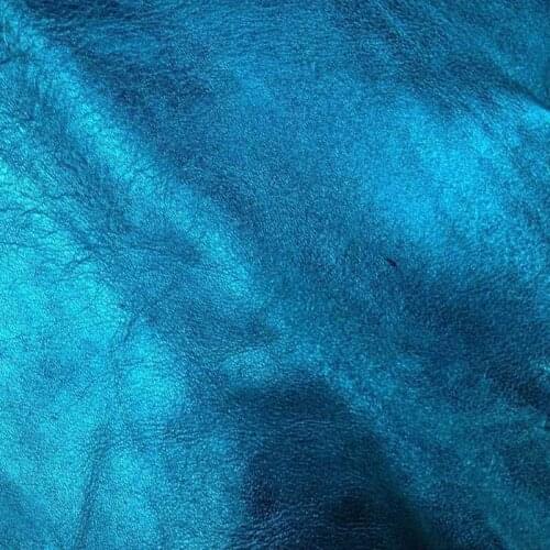New Metallic Blue Genuine Goat Leather Skin Fabric for Shoes,Handbag,Free Shipping