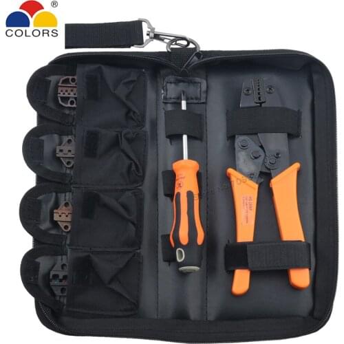 Crimping Pliers Kit Tube Bootlace Ferrules DuPont Conventional Plug Non Insulated Bare Terminal Replace Jaws Set Hand Tools