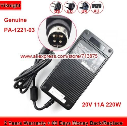 Genuine 0405B20220 220W Charger 20V 11A AC Adapter for PROSTAR 9097 9098 9096 9068 9095 Clevo NP9890 Laptop Power Supply
