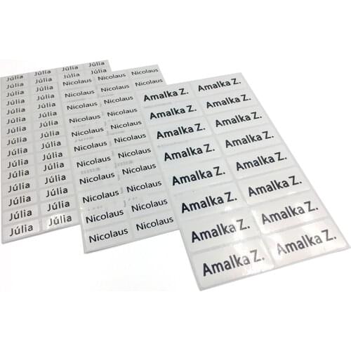 Personalized White Name Tag Stickers Personal Office School Stationery Labels Waterproof Lunch Box Bottle Bowl Customize Sticker