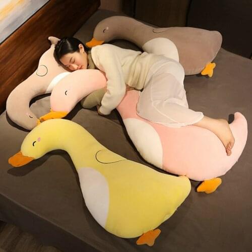 New Style Large Size Plush Toys Duck Pillow Stuffed Animal Cushion Goose Dolls For Children Baby Girls Birthday Gifts 80-130cm
