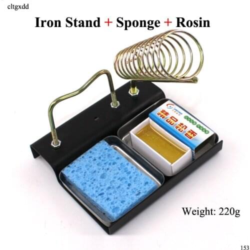 Cltgxdd Electric Soldering Iron Stand Holder Metal Support Station With Solder Sponge Soldering Iron Frame + Rosin