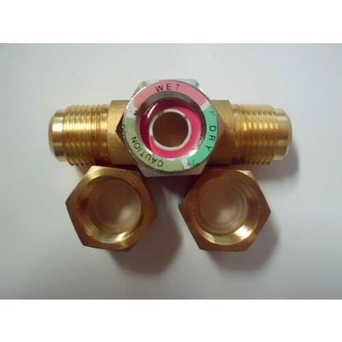 Refrigeration and air conditioning sight glass - refrigerant sight glass screw-mount