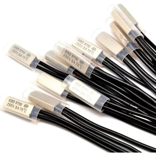 10pcs KSD9700 45 50 55 60 65 70 75 80 Degrees Normal Close Temperature Controller (TDS) Detect Switch Thermal Prot