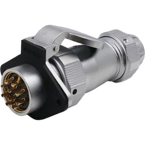 WEIPU WY32 TE+ZG M32 Circular Waterpoof Aviation Connector 4 6 8 10 11 12 13 19 Pin 50 Amp High Voltage Charging Power Adapter
