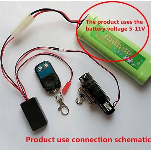 1/10 RC Car Winch, RC Winch Electric Winch Control System for D90 SCX10 TRX4