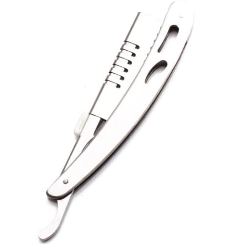 1Set 14.5*1.5cm Men Straight Barber Razor Edge Folding Shaving Knife Hair Removal Tool Shaving Razor Stainless Salon Tools C6103