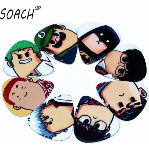 SOACH 10pcs 0.71mm Crooked neck high quality two side earrings pick DIY design Guitar Accessories pick guitar picks for ukulele