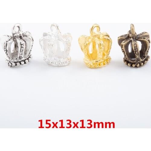 15pcs Vintage Ancient Crown zinc alloy charms pendant suitable for DIY Bracelet Necklace metal jewelry accessories 7097