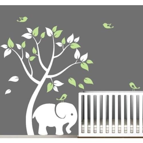 2017 New Design Vinyl Wall Stickers Tree Home Decor Living Room Baby Nursery Wall Decals Animal Decor Decal Home Ornament ZA828