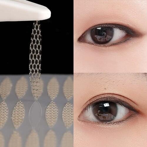240/150/120pcs Mesh Various Lace Shapes Invisible Double-fold Eyelid Sticker Transparent Natural Self-adhesive Eyelid Sticker