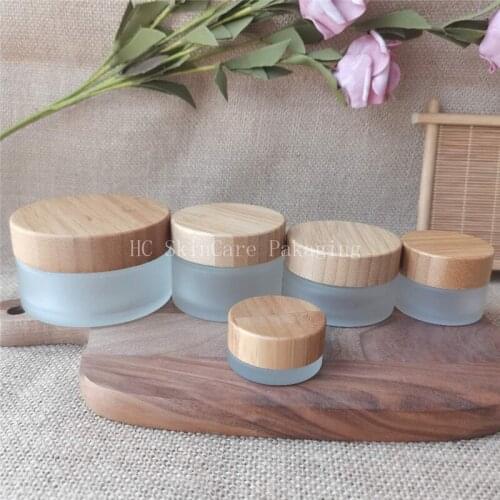 5g 15g 30g 50g 100g Frosted Glass Refillable Ointment Bottles Empty Cosmetic Jar Pot Eye Shadow Face Cream Container