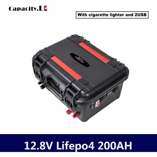12V 200ah Rechargeable lifepo4 battery pack with BMS for RV motorhomes Solar battery Golf carts and Inverter Forklift Motor