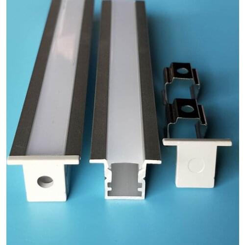 Free Shipping 50M/Lot 2M Aluminium Channel for LED Strip Light Bar Light Kitchen with Cover End Caps and Clips