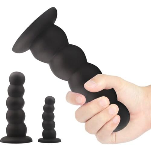 Big Anal Beads Silicone Buttplug With Suction Cup Prostate Massage Anus Diatator Anal Sex Toys Anal Beads Plug G-Spot Stimulator