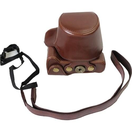 Portable PU Leather Case camera Bag for Canon EOS M6 M6II M6 Mark ii with 15-45mm lens SLR protective cover Shoulder strap