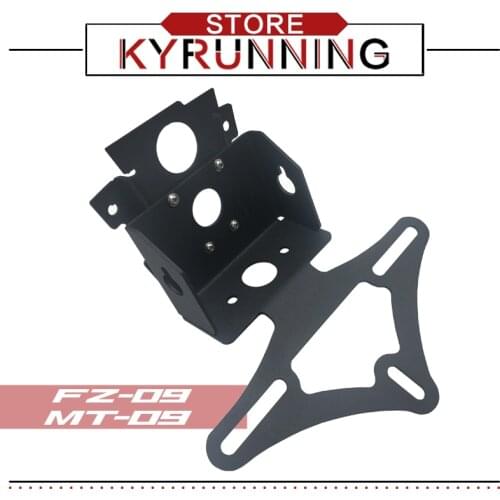 For MT-09 FZ-09 MT09 FZ09 MT/FZ 09 2014-2016 Motorcycle Angle Rear License Number Plate Frame Holder Bracket Tail Tidy CNC
