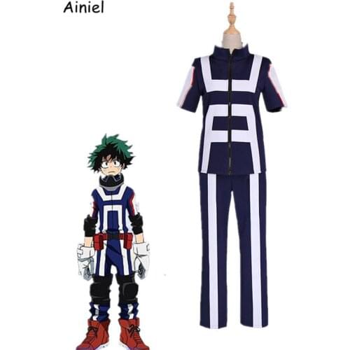 My Hero Academia Polo T Shirt Pants Black Cosplay Costumes Sport College Gymnastics Suit Halloween Costumes for Men Adult Women