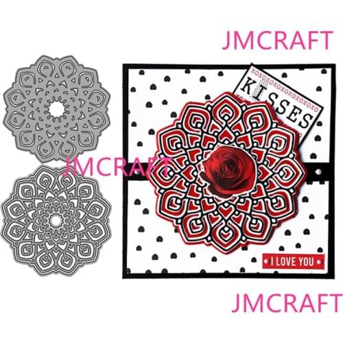JMCRAFT 2021 New Two Beautiful Snowflakes #1 Metal Cutting Dies DIY Scrapbook Handmade Paper Craft Metal Steel Template Dies