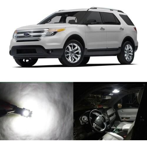 11x White Canbus Led Interior Package Light Bulbs Kit For Ford Explorer 11-15 Map Dome Trunk Vanity Mirror License Plate Lamp