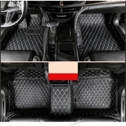 Lsrtw2017 leather car interior floor mats for cadillac xt5 srx ct6 2011 2012 2013 2014 2015 2016 2017 2018 2019 2020 accessories