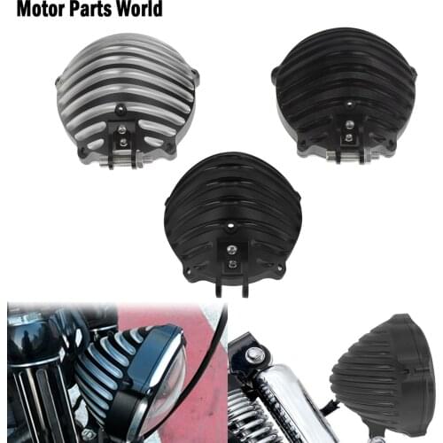 Motorcycle 5.75'' Headlight Cover With Bottom Mount Configuration CNC For Harley Softail Sportster XL 883 Dyna Street Bob FXDC