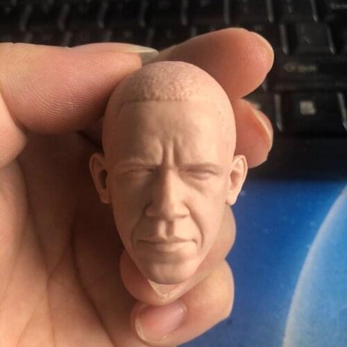 Blank Hot 1/6 Scale Black Americans Obama Head Sculpt Unpainted Fit 12" Figure