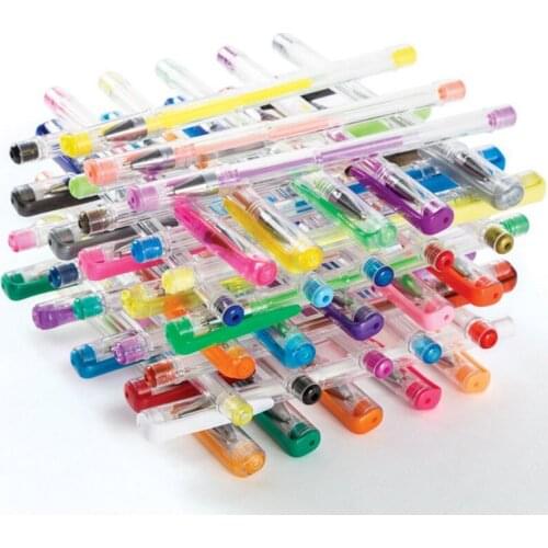 48/100 Colors Marker Pen for Highlight Colored Gel Pens Children Drawing and Coloring Pen Fluorescent Metallic Glitter AC889