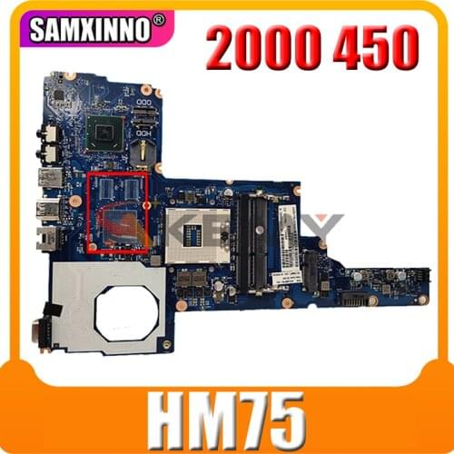 Laptop Motherboard For HP 2000 450 Main Board 685107-001 685107-501 PGA989 HM75 J8F DDR3 Full tested