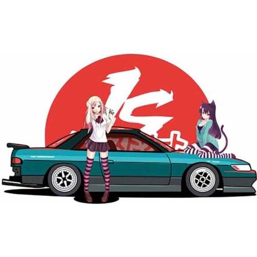Fashion Car Sticker for ILLEGALSTREET X ANIME Window Fine Decal Sunscreen Anime Car Accessories Decoration 13cm