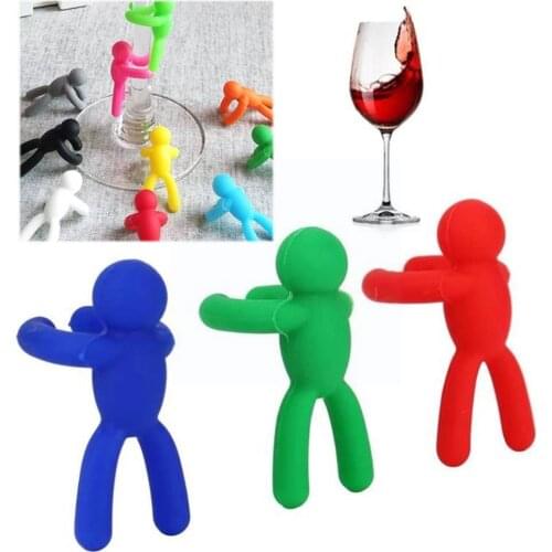 Silicone Marker Set Wine Glass Recognizer Label Drinking Labels Glass Tag Signs Accessories Identification For Party Barwar K0N9