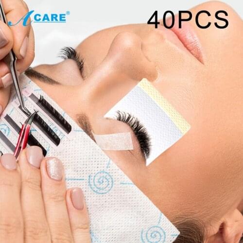 40PCS Cotton Non-woven Glue Under Eyelash Pad False Eyelash Extension for Removing Grafting Eyelash Makeup Tools