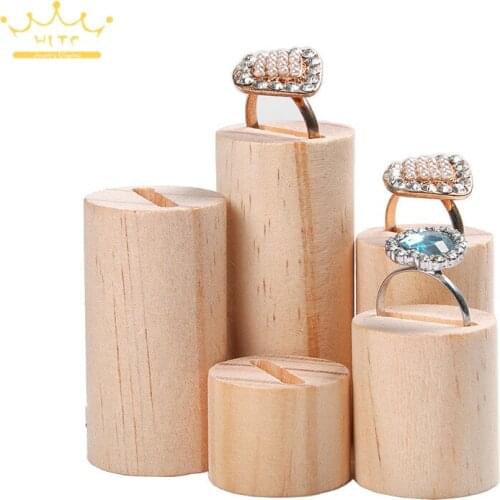 Ring Organizer Wooden Ring Holder Jewelry Display Stand Rings Stand Jewellry Store Countertop Display 5pcs/Set