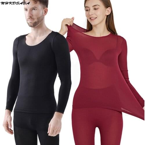 NHKDSASA Womens Thermal Underwear Sets Thermal Clothing For Men Joker Tops Winter Warm Long Johns Male Female Thermo Underwear