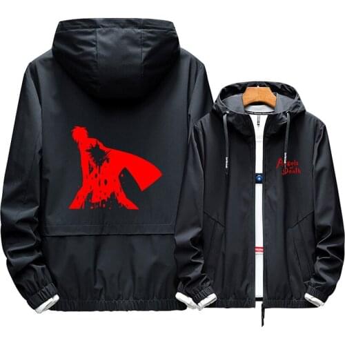 Angels of Deat Role Rachel·Gardner Cosplay Hoodie Printed Zipper Luminous Fashion Popular Casual Winter Warm Thick Jacket