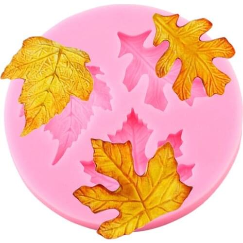 Maple Leaf Silicone Mold Cupcake Topper Fondant Chocolate Cake Decorating Tools Candy Polymer Clay Resin Moulds DIY Baking Molds