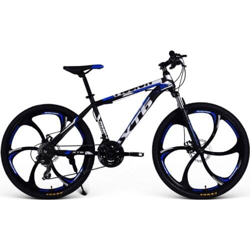 Bicycle Six Knife One Round Mountain Bike Adult Male and Female Students Racing Double Disc Brakes Off Road Shocking Bicycle