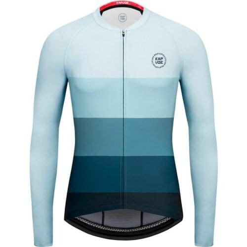 Kapvoe Cycling Jersey MTB Long Sleeve Bike Wear Mountain Mens Cycling Sets Winter Warm Bicycle Clothing Breathable Cycling Bibs