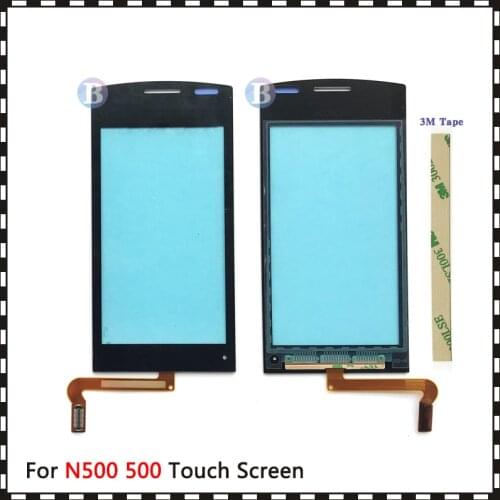 High Quality 3.2" For Nokia N500 500 Touch Screen Digitizer Sensor Outer Front Glass Lens Panel Black