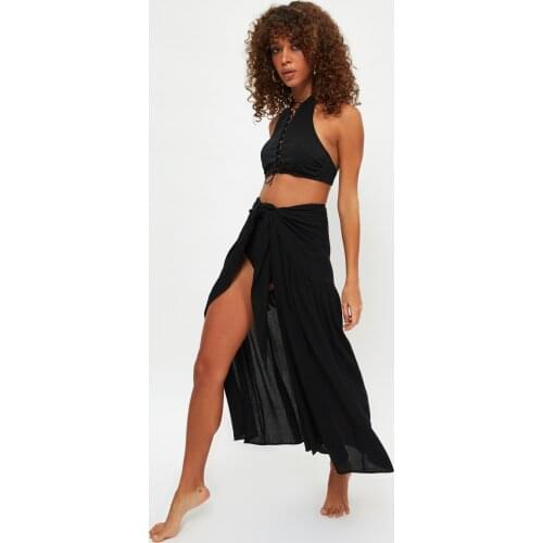 Trendyol Lacing Detailed Sarong Viscose Skirt TBESS20ET0152