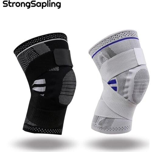 Knee Protector Detachable Elastic Belt Knee Pad Brace Support Silicone Basketball Running Compression Knee Sleeve 1 PC Kneepads