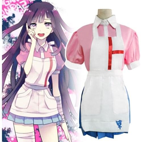 Cosplay Costume Danganronpa 2 Cosplay Wig Woman Maid Outfit Halloween Carnival Party Costumes Anime Adult Unisex
