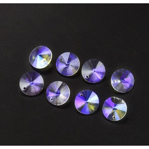 10 PCS Clear Cone Diamond Shaped Crystal Fire Polished AB Color Crystal Prism Chandelier Hanging Suncurtain Lighting Accessories