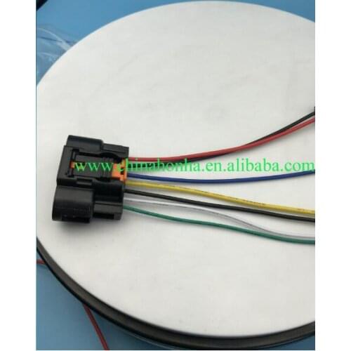 2pcs 7 Pin High-Voltage Ignition Coil Plug Connector With Pigtail Fit